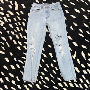 No Boundaries Light Blue Distressed Skinny Jeans